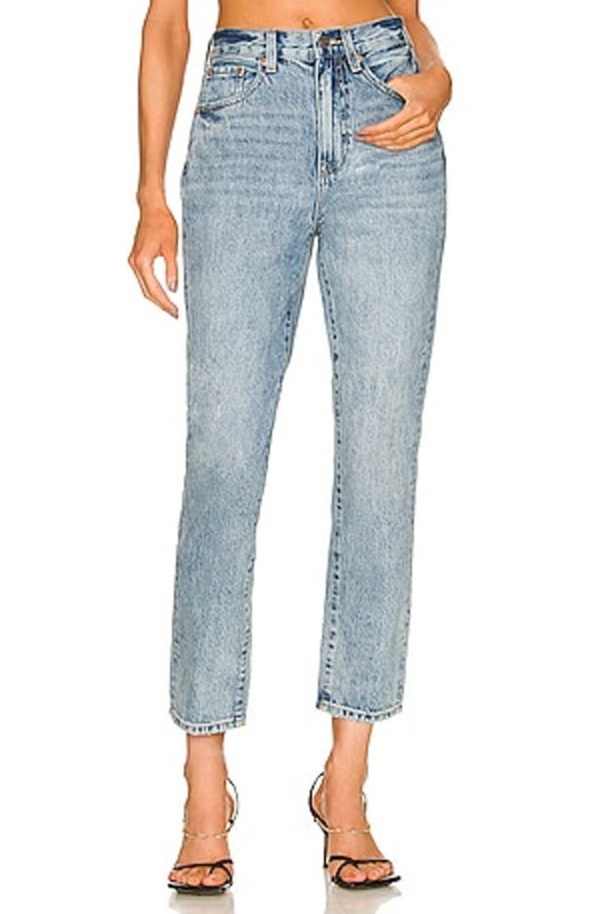 Pistola Keaton Jean High Rise Slim Straight Anthropologie Playday Blue 25 Denim